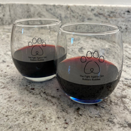 Paw Print Wine Glass Set (2 pack)